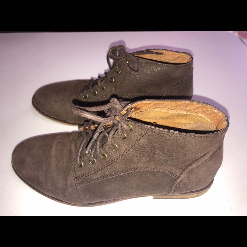BDG leather Lace-up ankle boot